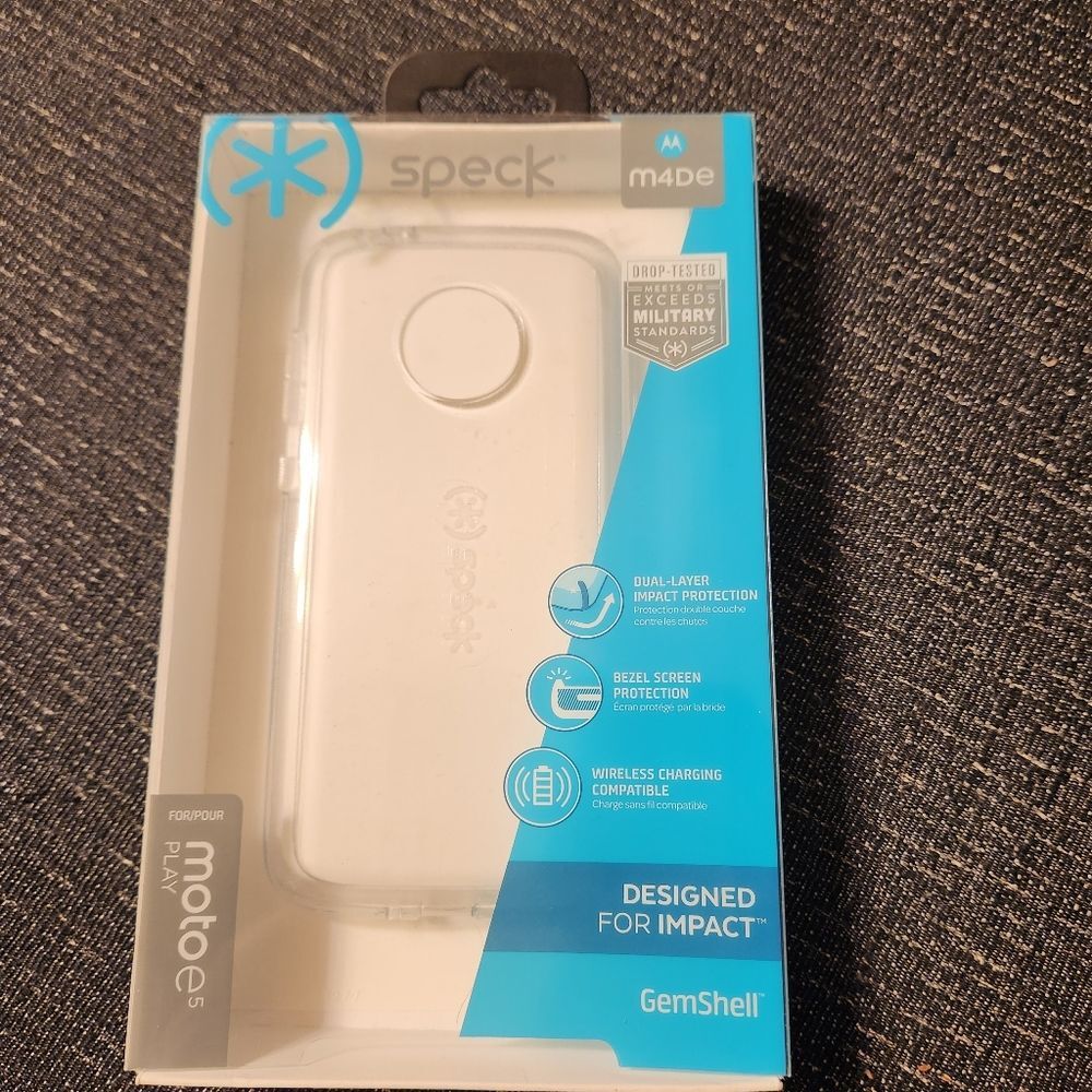 Speck Moto e5 Play M4De Case Clear Gemshell Dual Layer